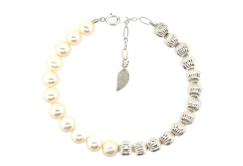 "JULIET" 14k gold-filled & pearl beaded bracelet