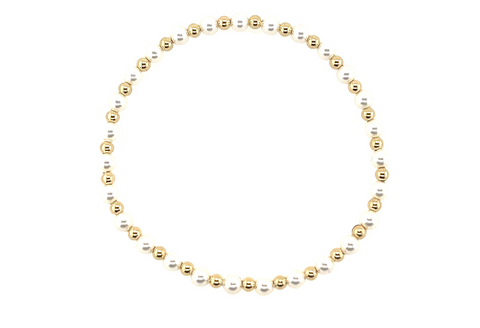 "MAY" 14k gold-filled & pearl beaded bracelet