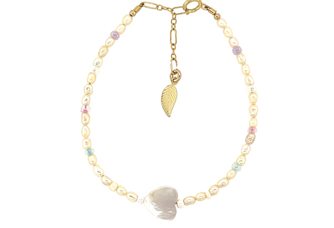 PASTEL PEARL CHARM BRACELET