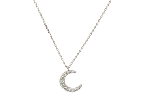 "Luna" Moon CZ Necklace