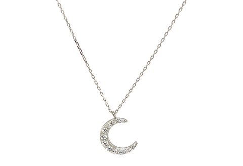 "Luna" Moon CZ Necklace