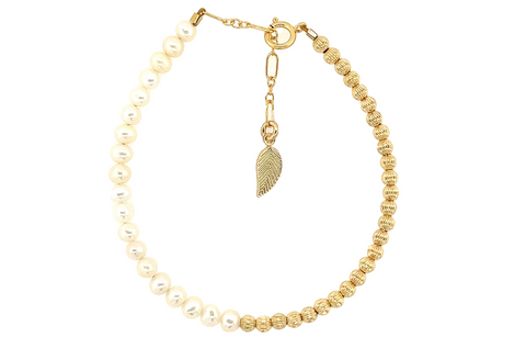 "PENELOPE" 14k gold-filled & pearl beaded bracelet