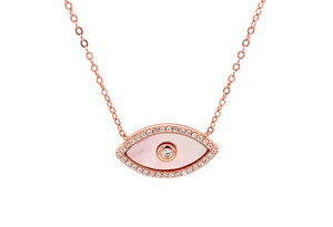 Evil Eye "SPHINX" Mother of Peal Necklace