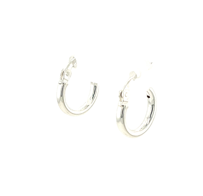 11mm Sterling Silver Hoop Earrings